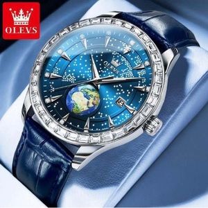 NWT! OLEVS Blue Starry Sky And Earth Watch